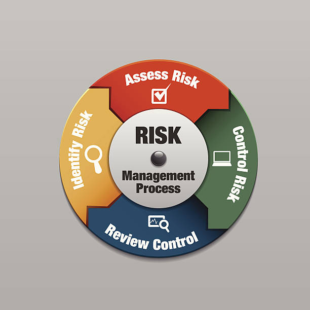 ilustrações, clipart, desenhos animados e ícones de processo de gestão de risco - risk management