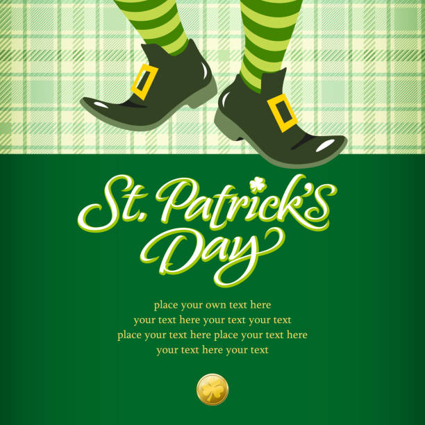 ilustrações, clipart, desenhos animados e ícones de leprechaun convite - st patricks day illustrations