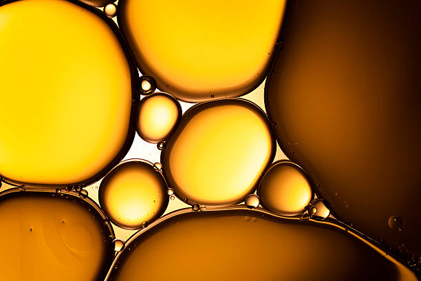 Oil & Water - Abstract Background Red Macro stock photo