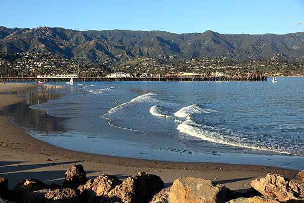 istock Gentle Surf And Early Evening Light On Santa Barbara 466040980