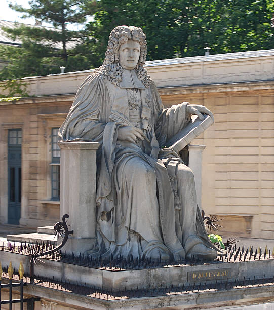 Henri François d'Aguesseau statue in Paris France stock photo
