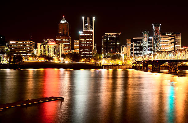 istock Night Shot Portland Oregon 466045063