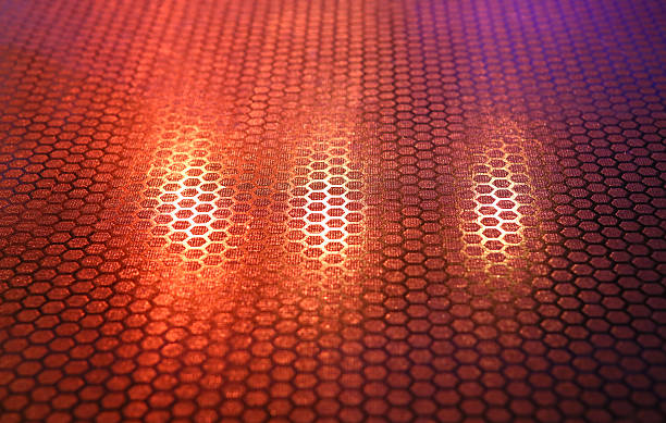 istock Abstract floor with colorful light focus at center 466045516