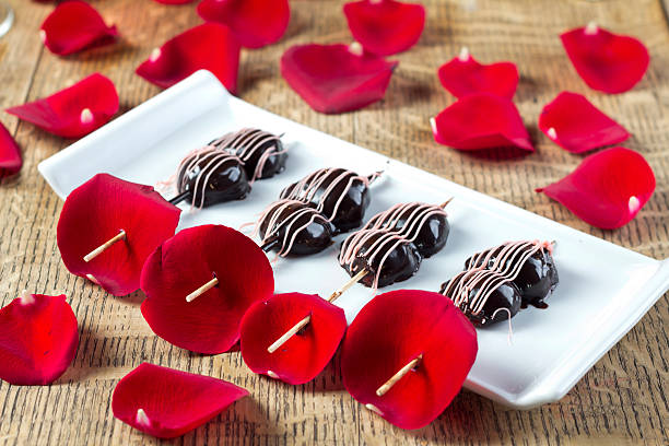 Postres para el día de San Valentín - foto de stock