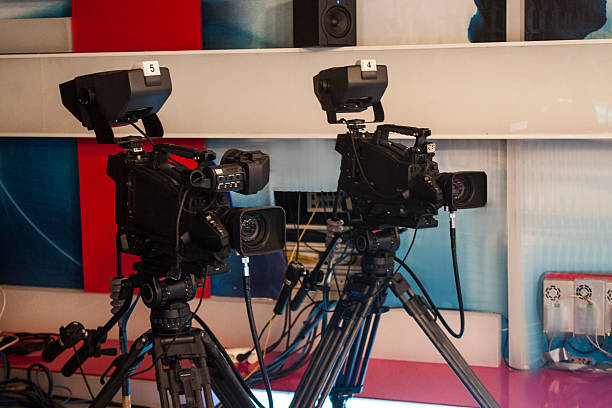TV digital video camera - for professional HDTV production stock photo