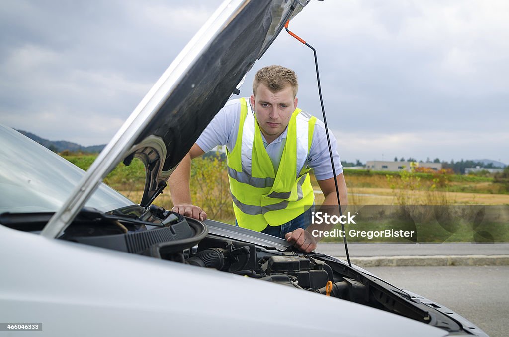Men have problems with car Adult Stock Photo