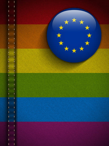 ゲイのフラグボタンジーンズの素材の質感ヨーロッパ - symbols of peace flag gay pride flag banner点のイラスト素材／クリップアート素材／マンガ素材／アイコン素材