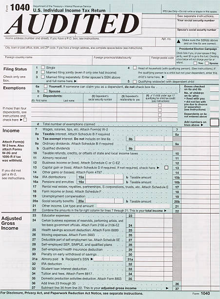 istock Tax Audit on Individual income form 466049820