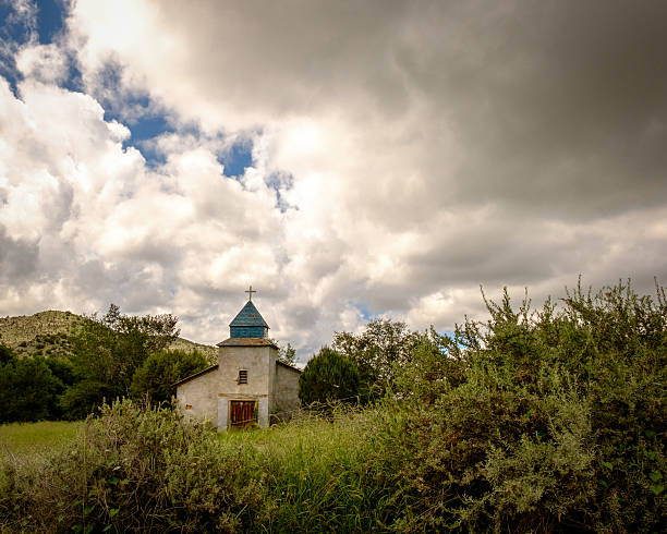 istock Old church in mountains 466050064