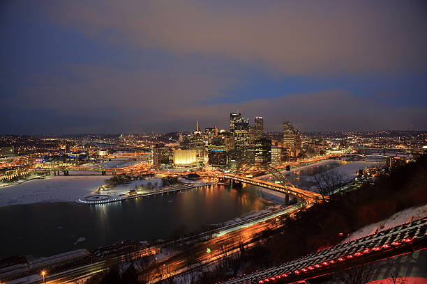 istock Pittsburgh, PA - night view Mt. Washington 466050408