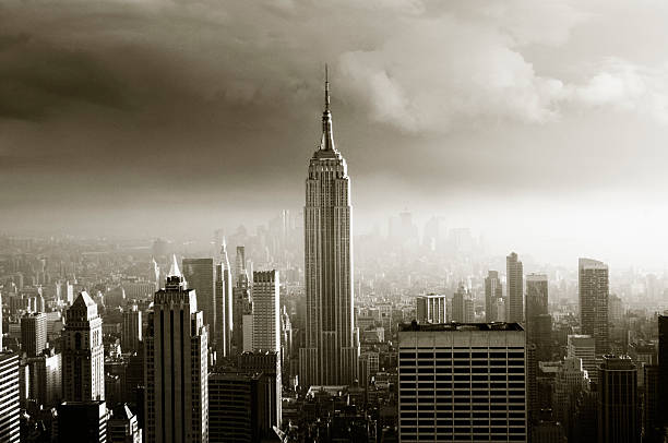 istock NYC Skyline, Sepia Toned 466050555