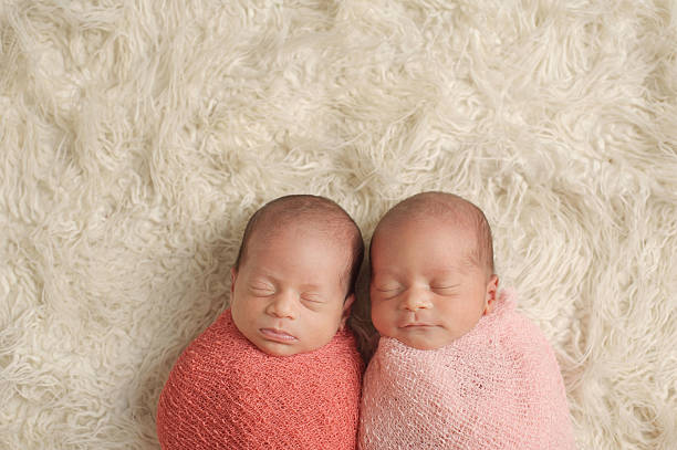 istock Sleeping Newborn Twin Girls 466051019