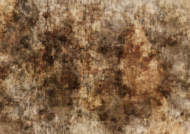 istock Artist's Unprimed Linen Canvas Mottled Vignette Grunge Texture 466051499