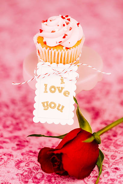 istock Valentine Cupcake with Love You Sign 466051665