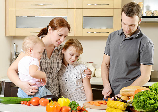 istock family cooks in the kitchen (real family) 466052159