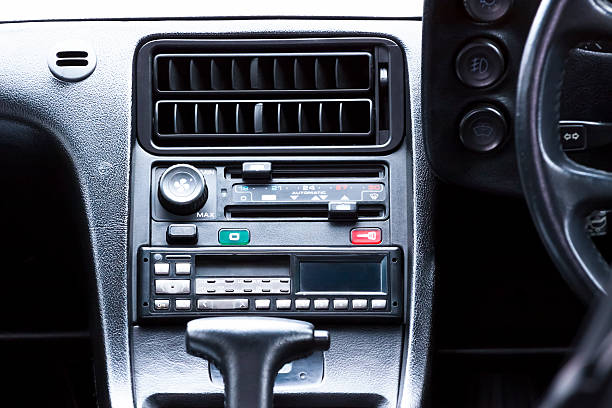 istock Vehicle instrument panel console, car stereo radio and air condition 466052659
