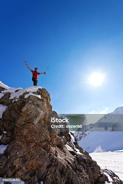 Climbing A Mountain Stock Photo - Download Image Now - Achievement, Activity, Adult