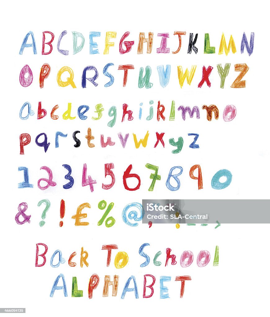 Back To School Alphabet Child stock illustration