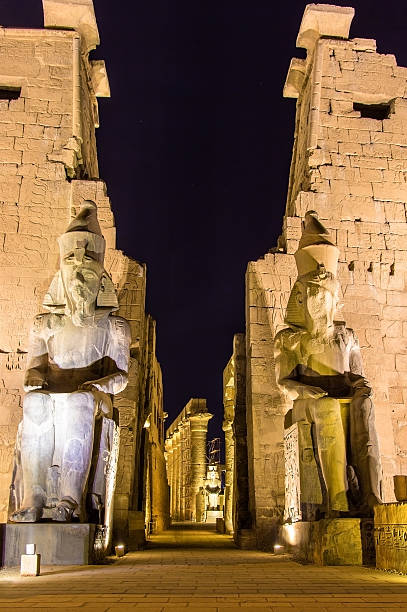 istock Ancient statues in Luxor temple - Egypt 466057992