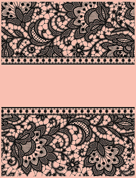 Black Lace. Greeting Card. Coral Color Background. http://i.istockimg.com/file_thumbview_approve/17357111/1/17357111-.jpg black lace stock illustrations