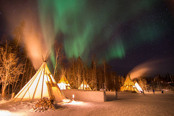 istock Aurora Over Teepees, Yellowknife 466058474