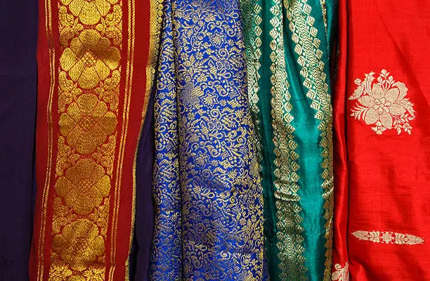 Photo of Colorful Sari Fabric