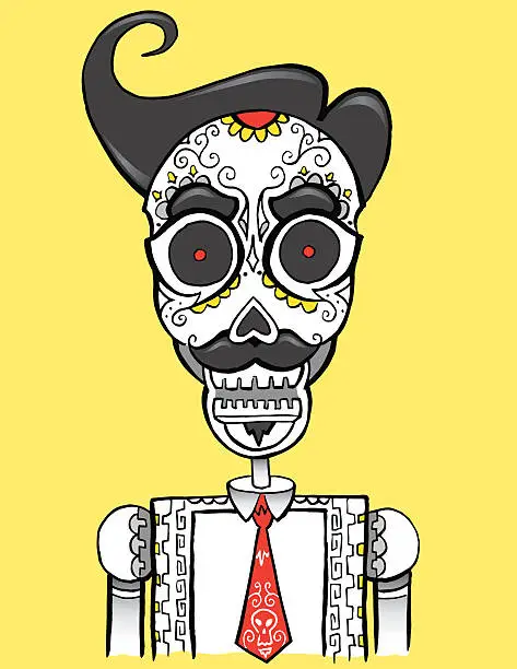 Vector illustration of Mr. Dead