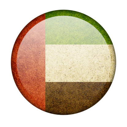 United Arab Emirates button flag