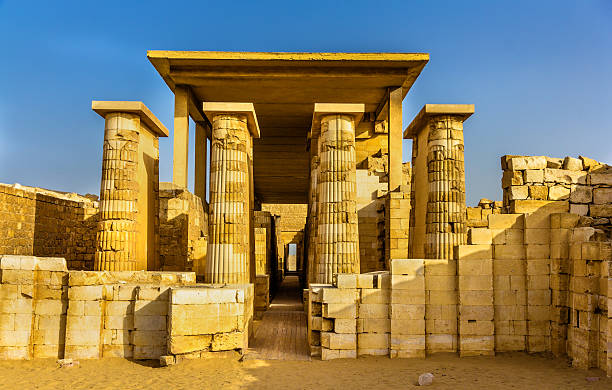 Hypostyle hall at the Pyramid of Zoser - Saqqara, Egypt Hypostyle hall at the Pyramid of Zoser - Saqqara, Egypt temple of luxor hypostyle hall stock pictures, royalty-free photos & images