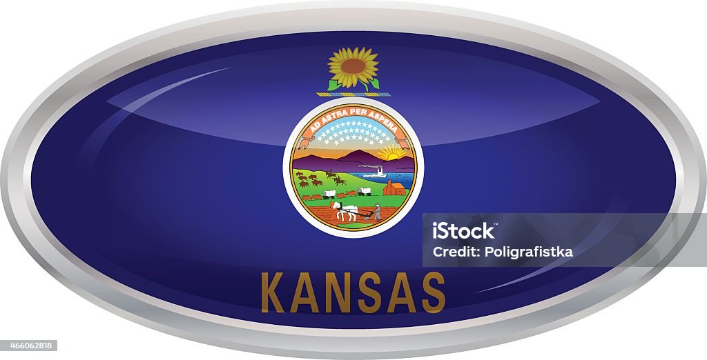 Flag of Kansas Border - Frame stock vector
