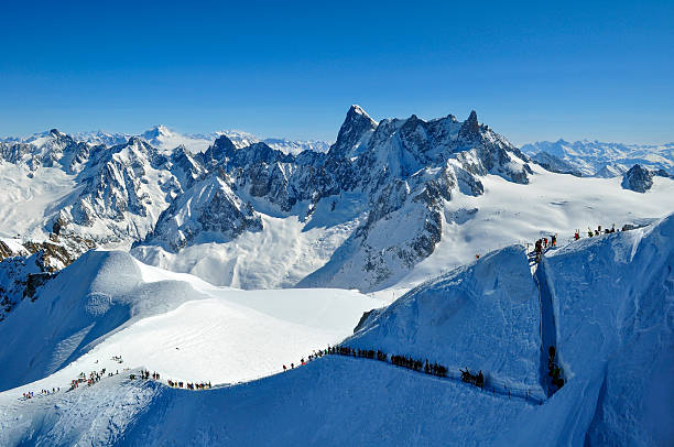 istock Skiers heading for Vallee Blanche 466067649