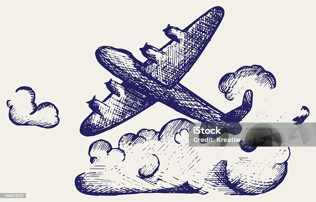 Lancaster bombers Lancaster bombers. Doodle style World War II stock vector