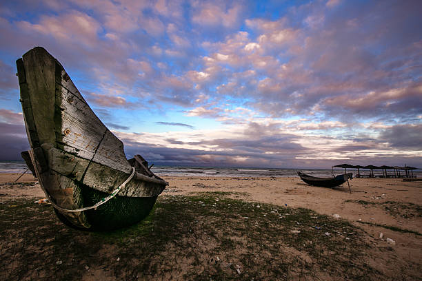 istock Old fishing boat on the beach. 466073600