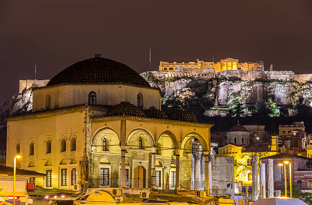 istock Tzistarakis Mosque and Acropolis of Athens - Greece 466075724