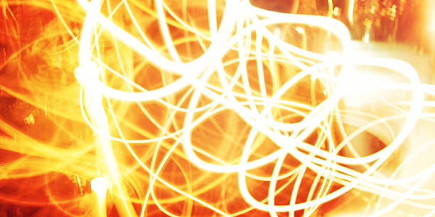 istock Candle trails, photo in motion. Light trails, long exposure phot 466078800
