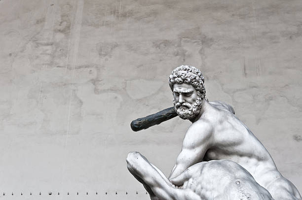 hercules latidos el centauro nessus escultura en florencia, italia - giambologna fotografías e imágenes de stock
