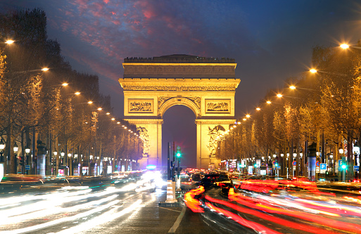 Champs elysees and Arc de Triumph, Paris