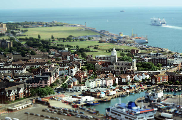 Aerial view of Southsea, England