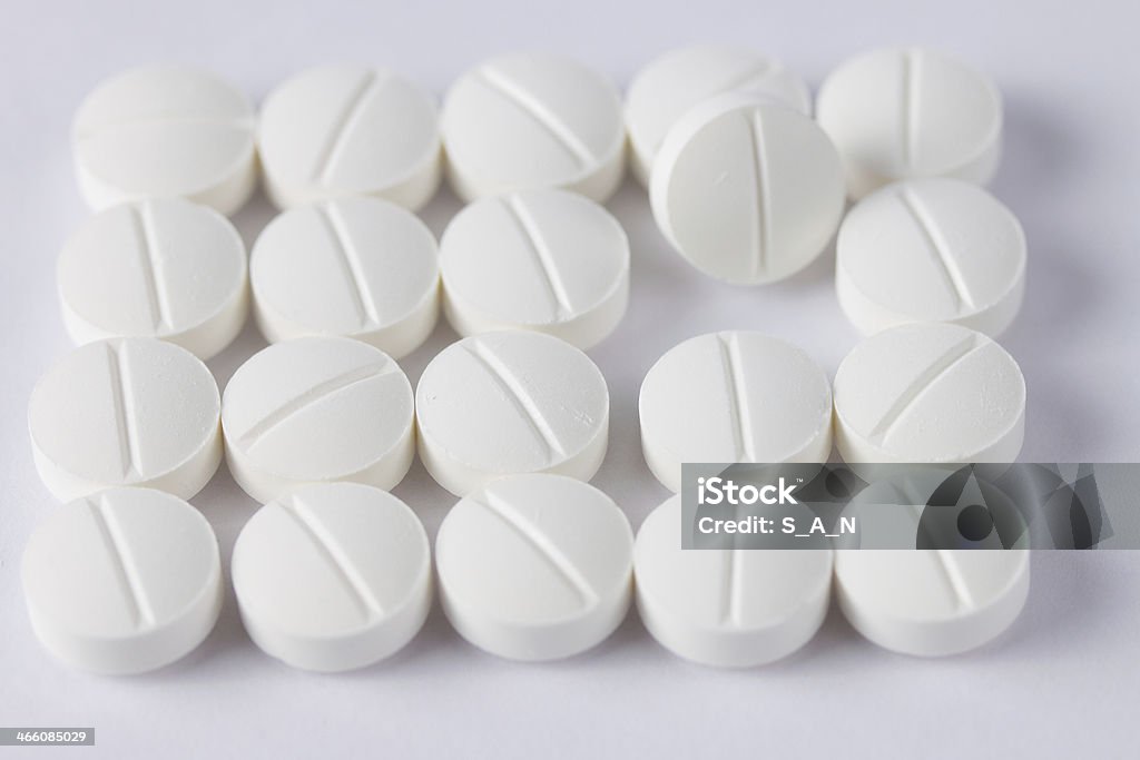 Pills Close up of pills Above Stock Photo