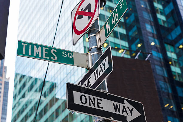 istock Times Square signs & W 46 st New York 466085458