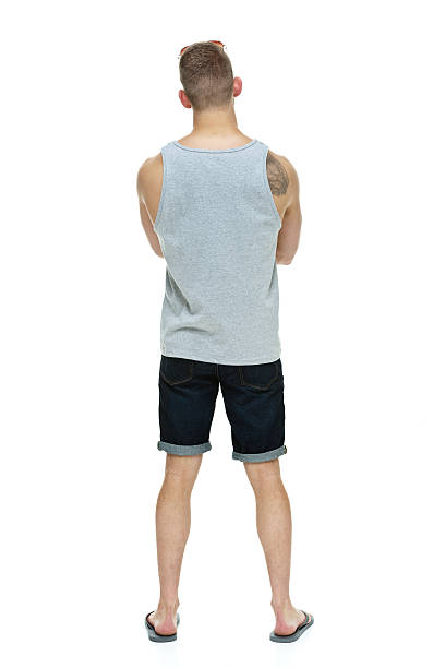 istock Rear view of casual man standing 466086372
