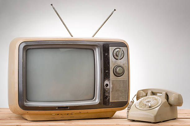 istock old phone and old tv vintage style 466086908
