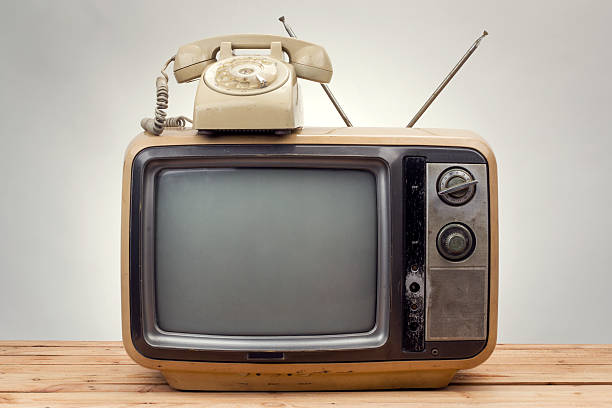 istock old phone and old tv vintage style 466086910