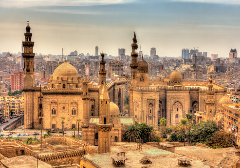 Vista de las mezquitas del sultán Hassan Al-Rifai y photo