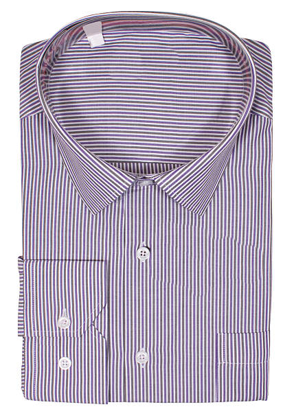 istock Men's blank folded shirt. Isolated on white background 466090526