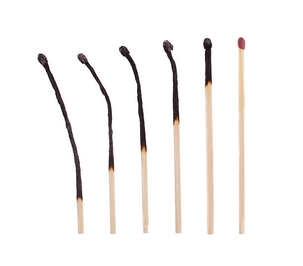 istock Six lucifers, each used a bit longer 466090796