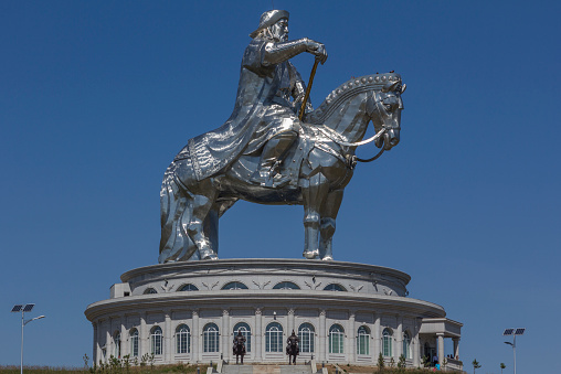 Gengis Khan riding horse monument Mongolia