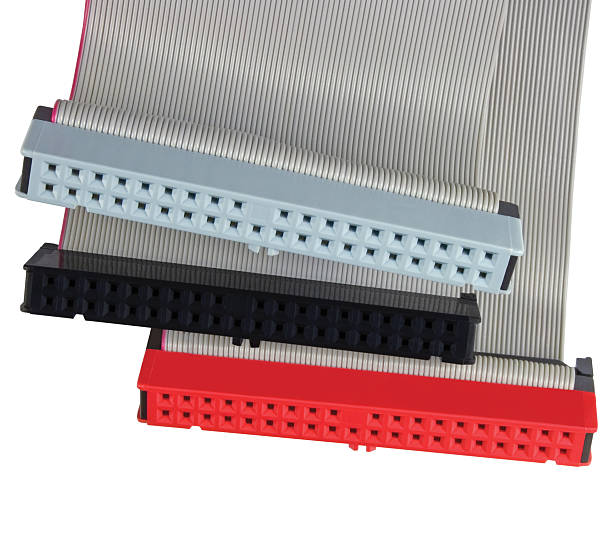 istock IDE connectors ribbon cables HDD hard drive PC computer isolated 466091589