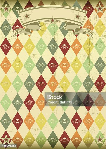 Vintage Rhombus Pattern Poster Stock Illustration - Download Image Now - Abstract, Arts Culture and Entertainment, Border - Frame