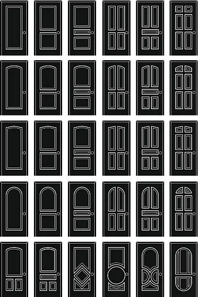 Vector illustration of Door Silhouettes